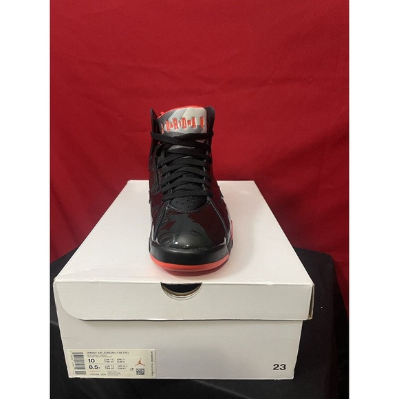Size 10 - Jordan 7 Retro Black Gloss 2019 - Picture 3 of 5